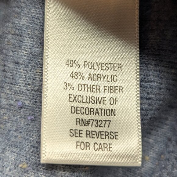 Croft & Barrow Teddy Chic Blue Button Front Jacket w/Gold Buttons Size XL - Picture 9 of 14